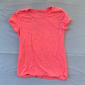 Old Navy Girls Basic Relaxed Fit Coral T-Shirt